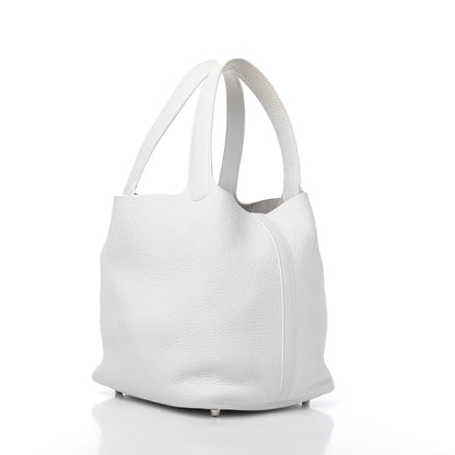 Hermes Taurillon Clemence Picotin 22 MM White 3 of 10