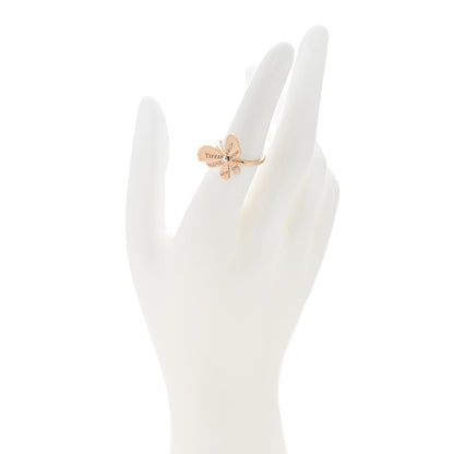 Tiffany 18K Rose Gold Sterling Silver Return to Tiffany Love Bugs Butterfly Ring 52 6 2 of 6