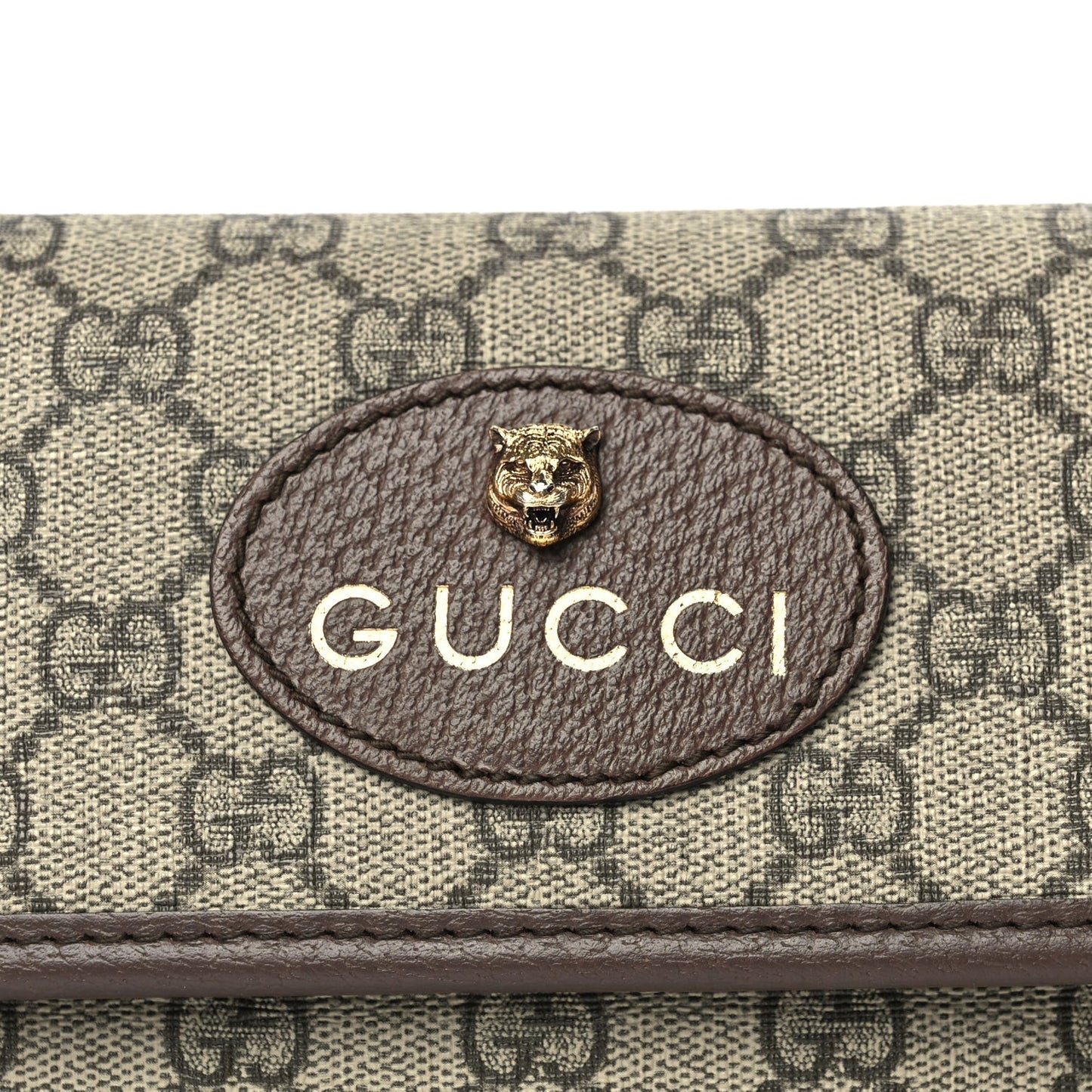 GG Supreme Monogram Neo Vintage Web Belt Bag  Brown