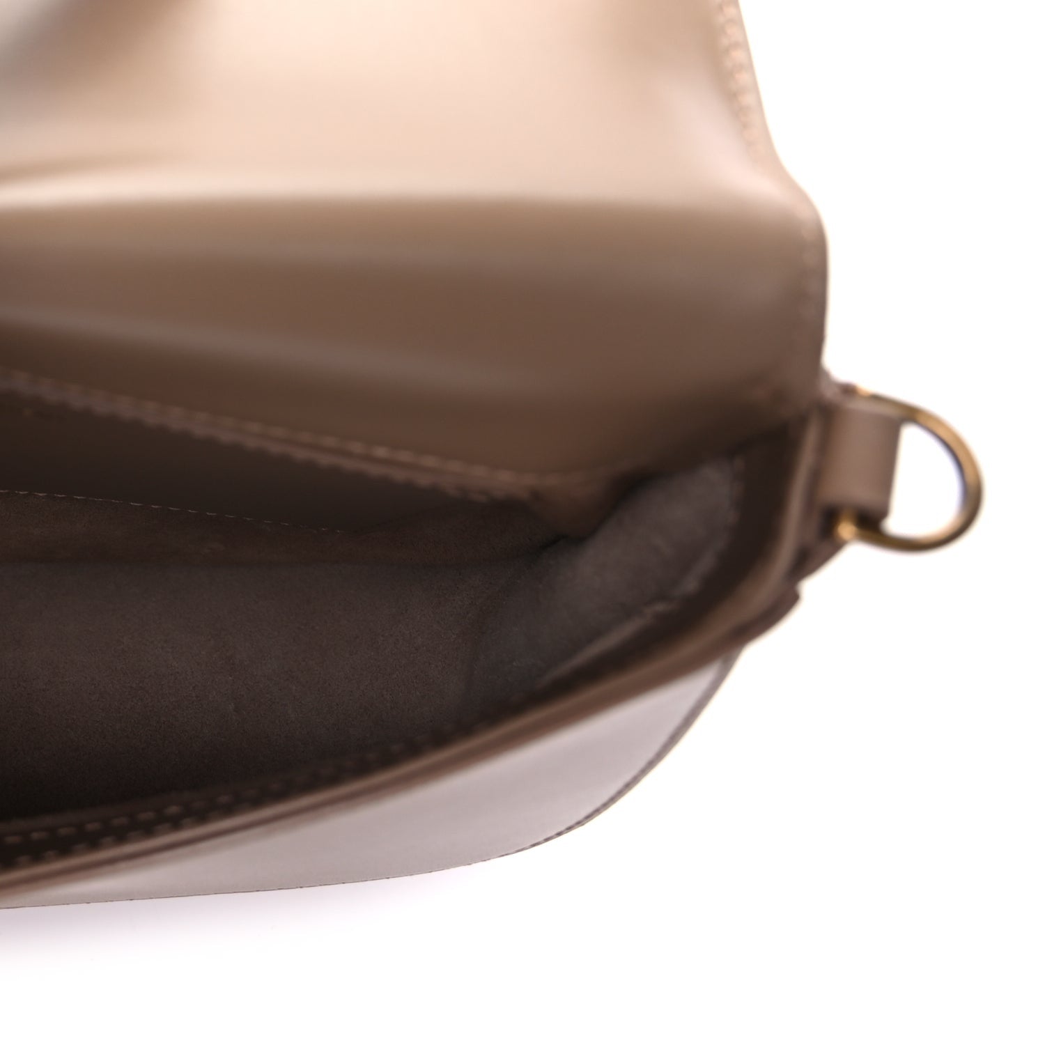 Saint Laurent Box Calfskin Mini Voltaire Top Handle Bag  Dark Toffee 4 of 8