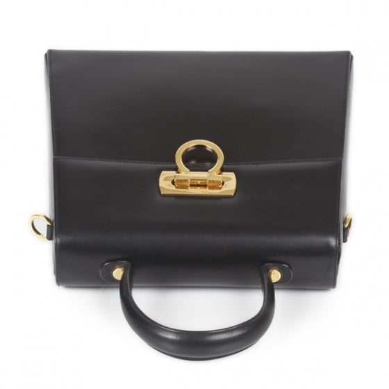 SALVATOREFERRAGAMOLeatherKatiaBagBlack