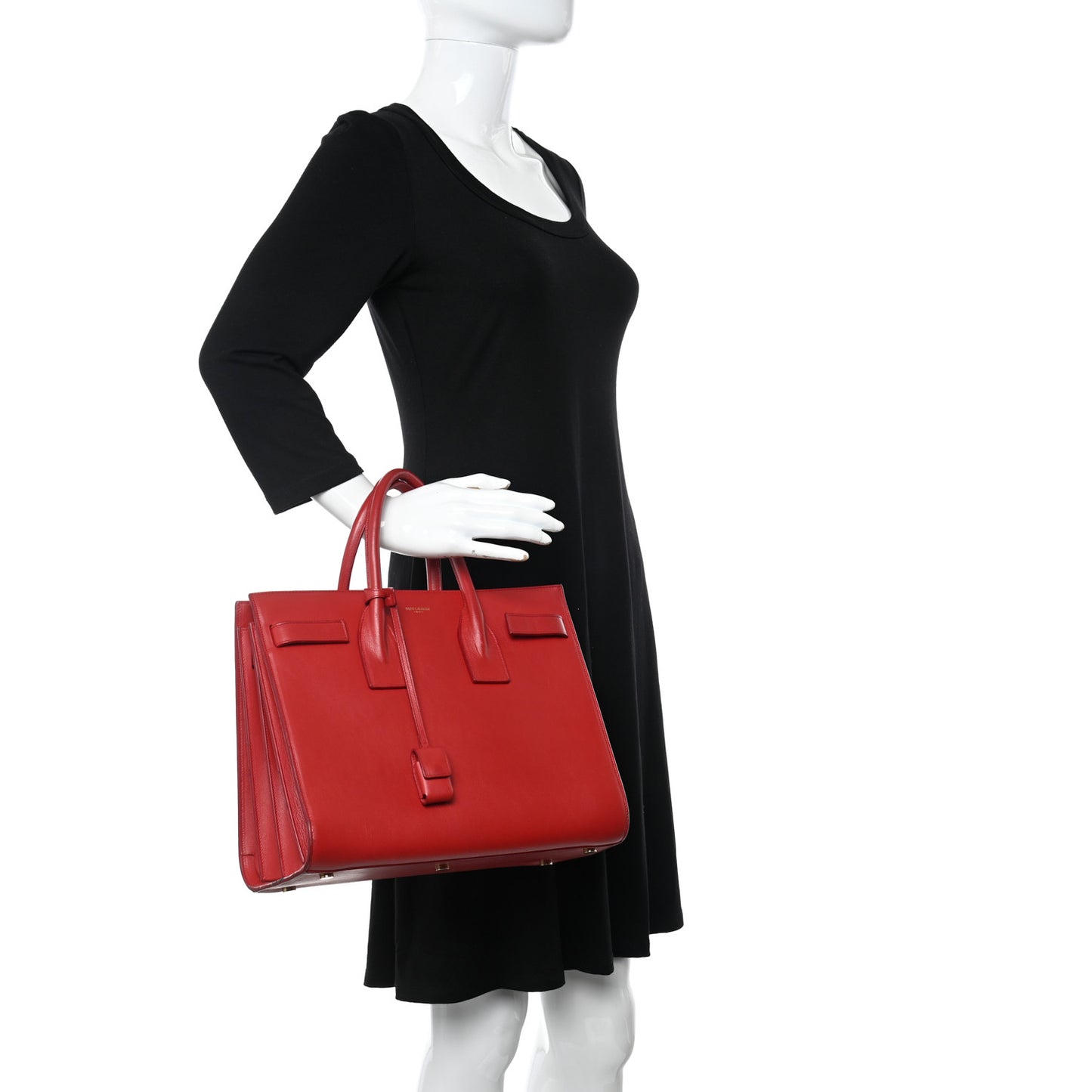 Calfskin Small Sac De Jour Vermillion