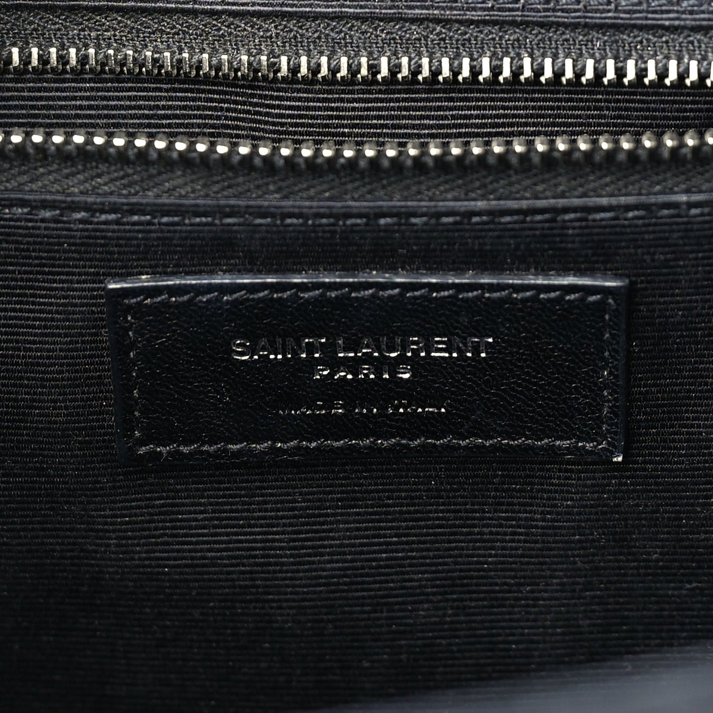 Calfskin Crocodile Embossed Monogram Large Satchel  Black