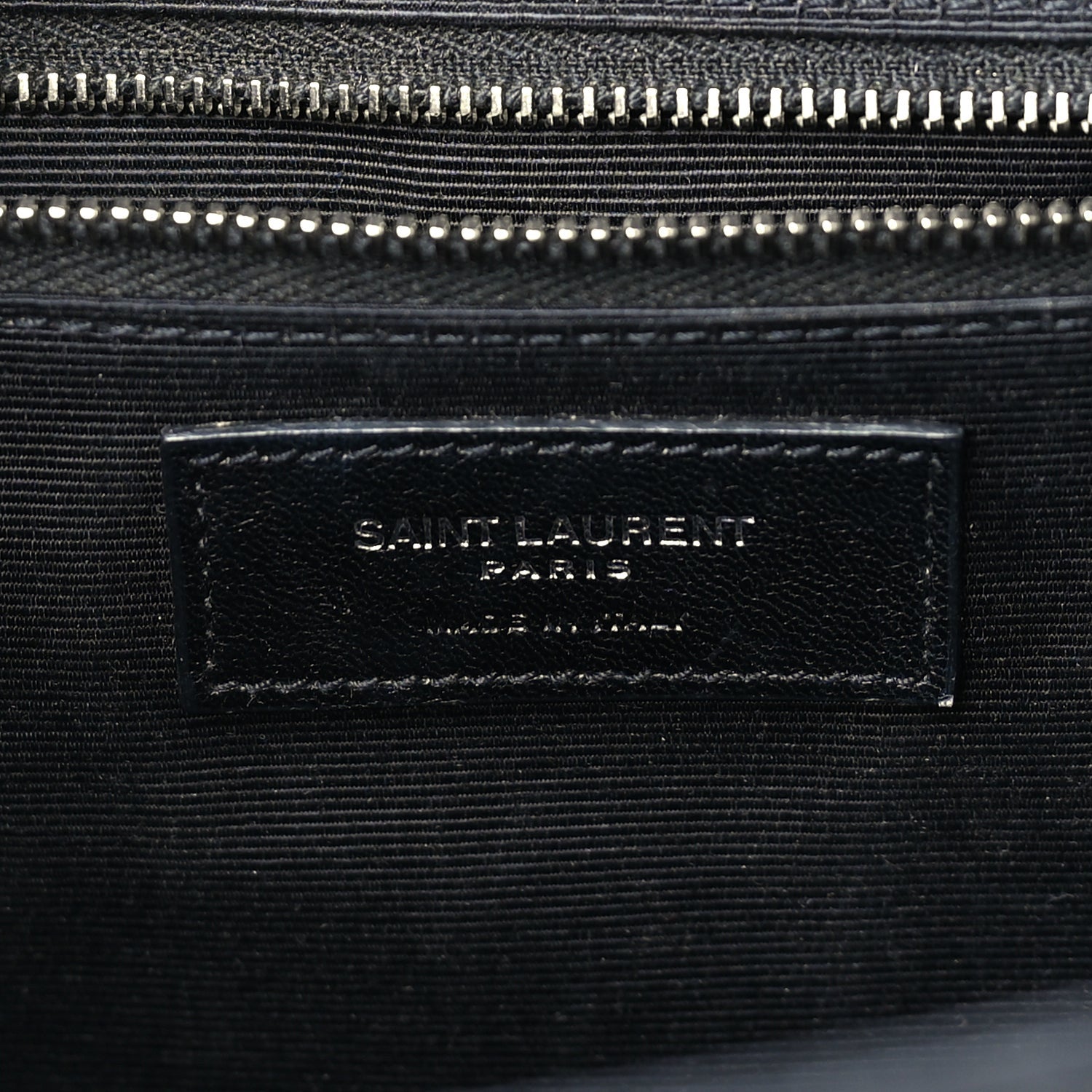Saint Laurent Calfskin Crocodile Embossed Monogram Large Satchel  Black 5 of 8