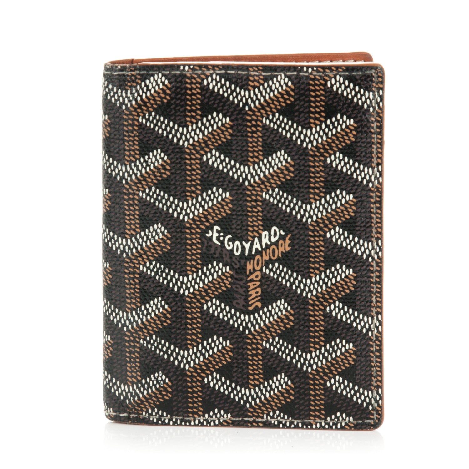 Goyard Goyardine Saint Marc Folding Card Case Black 1 of 7