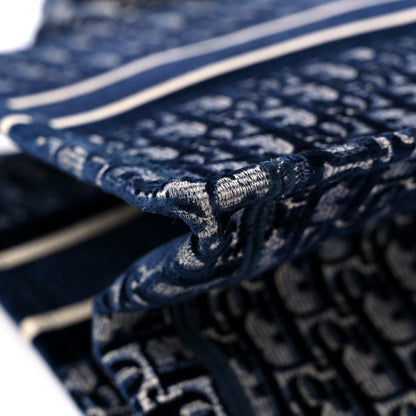 Christian Dior Oblique Velvet Medium Book Tote Blue Multicolor 10 of 18