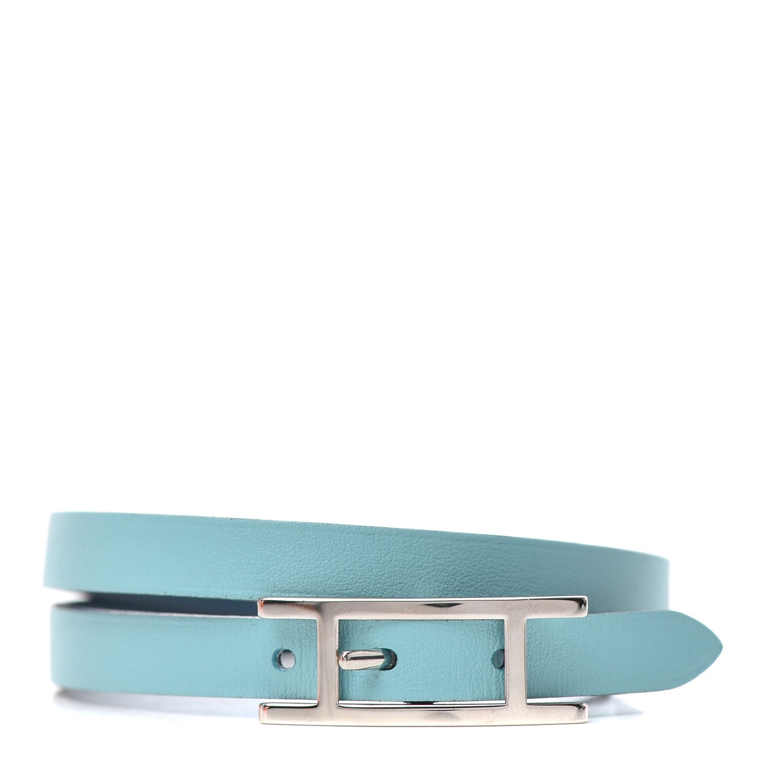 Hermes Swift Behapi Double Tour Bracelet M Bleu Atoll Colvert 1 of 4