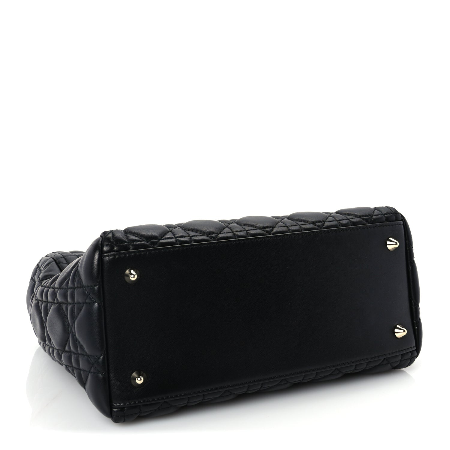 Christian Dior Lambskin Cannage Medium Lady Dior Black 3 of 8