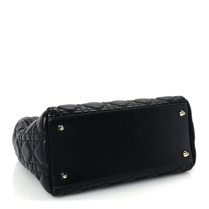 Christian Dior Lambskin Cannage Medium Lady Dior Black 3 of 8