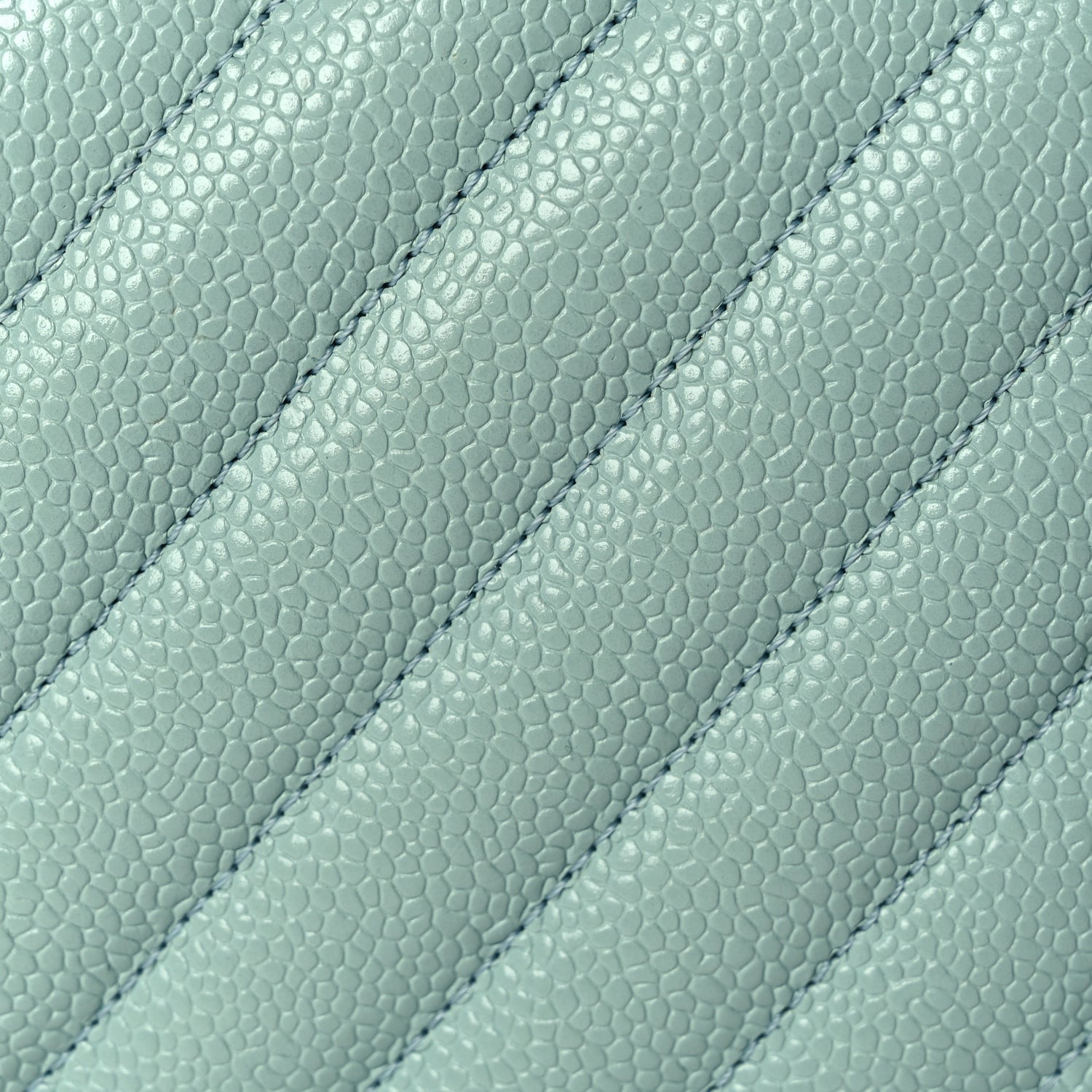 Chanel Caviar Chevron Quilted Medium Boy Flap  Light Blue 7 of 9