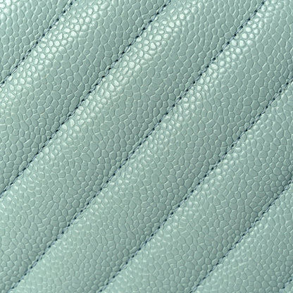 Chanel Caviar Chevron Quilted Medium Boy Flap  Light Blue 7 of 9