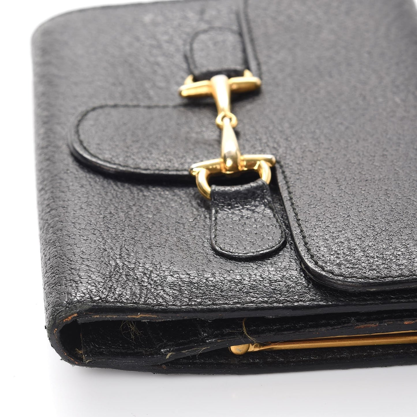 Calfskin Horsebit Wallet Black