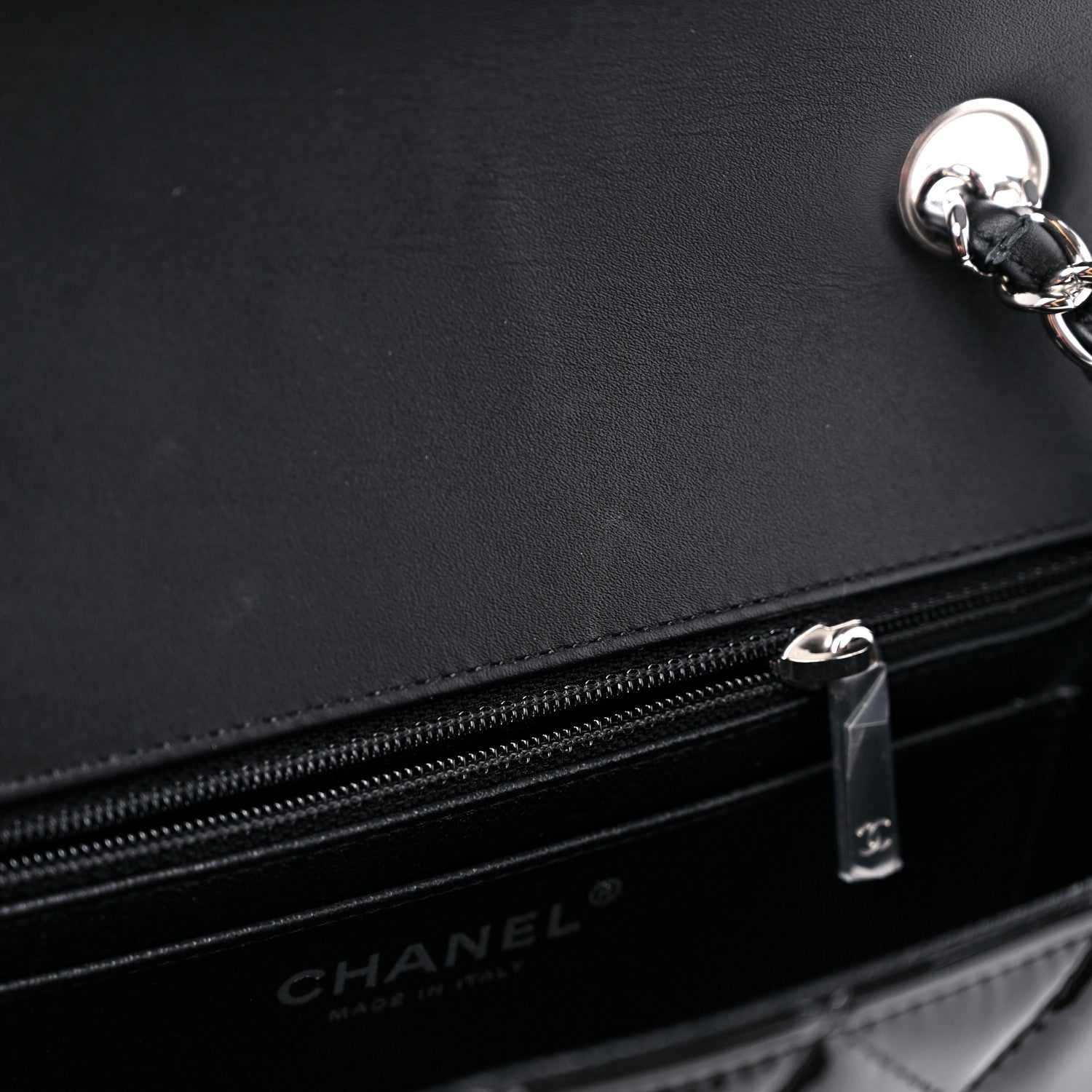 Chanel Patent Calfskin Quilted Bi-Color Mini Rectangular Flap Pink Black 10 of 10