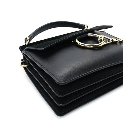 Chloe Suede Calfskin Small Faye Shoulder Bag Black 7 of 8