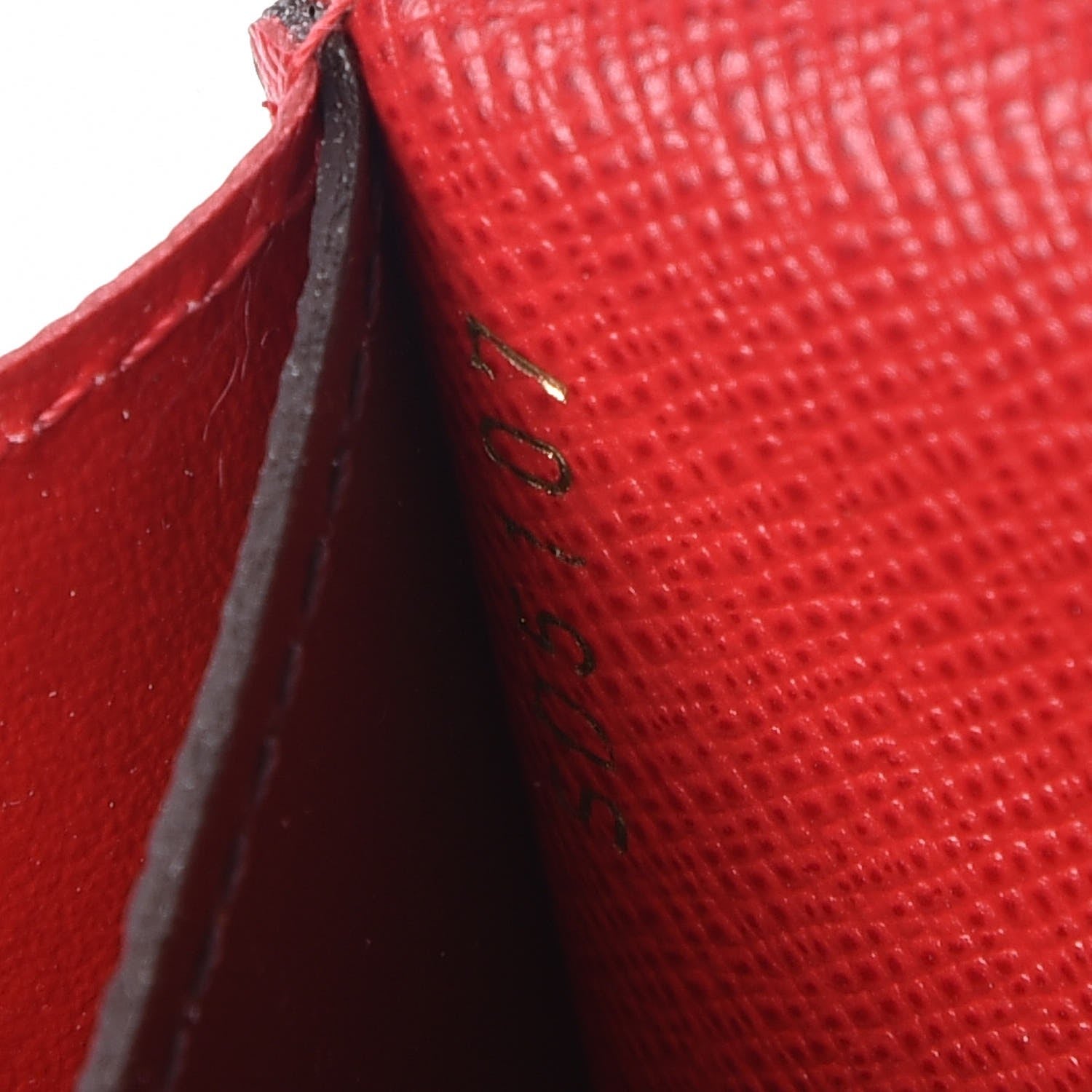 Louis Vuitton Damier Ebene Emilie Wallet Red 7 of 8