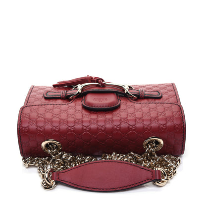 Gucci Soft Microguccissima Mini Emily Chain Shoulder Bag Rosso 10 of 11