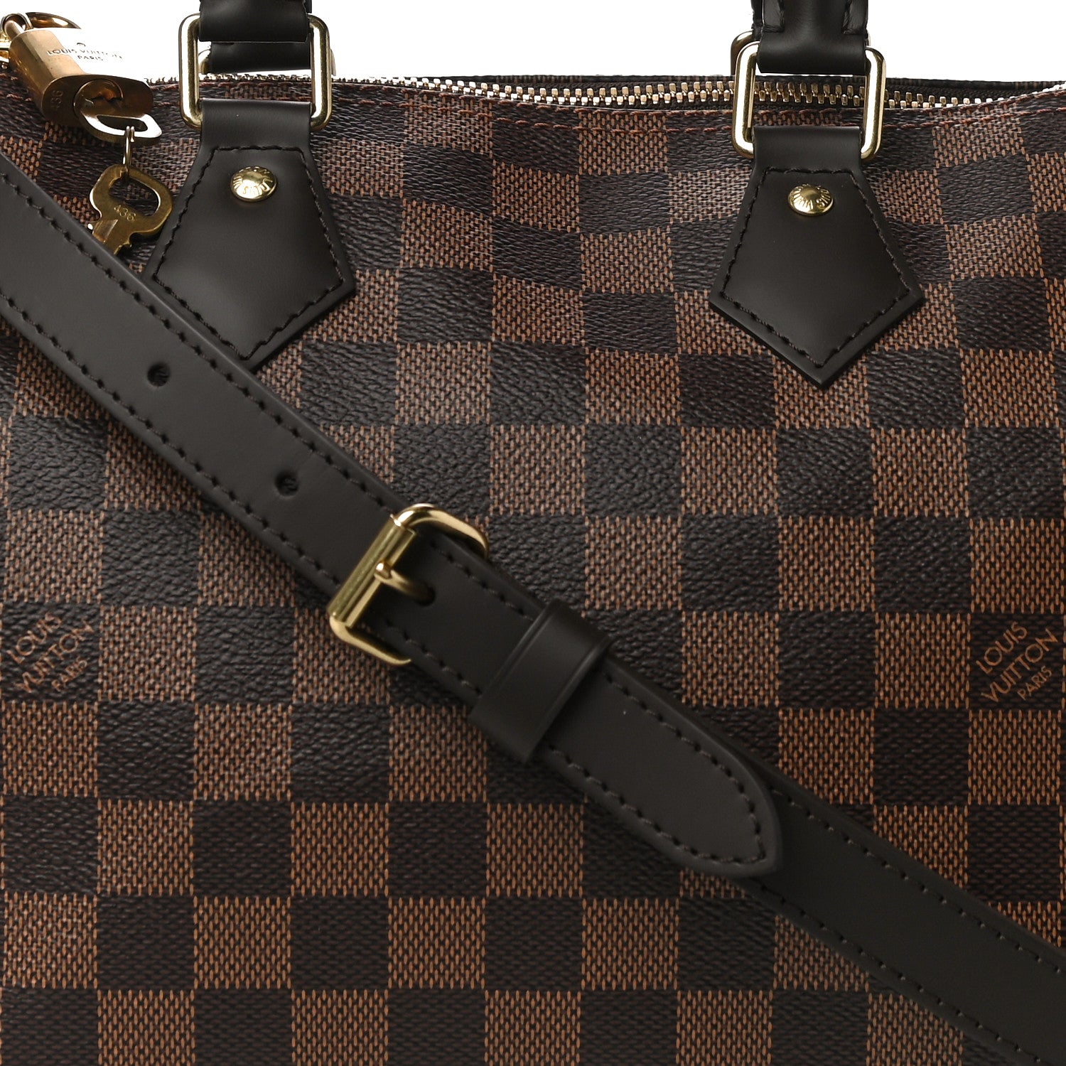 Louis Vuitton Damier Ebene Speedy Bandouliere 25 8 of 12