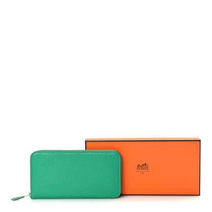 Hermes Chevre Mysore Silk'In Wallet Vert Jade Vert Jade 7 of 7