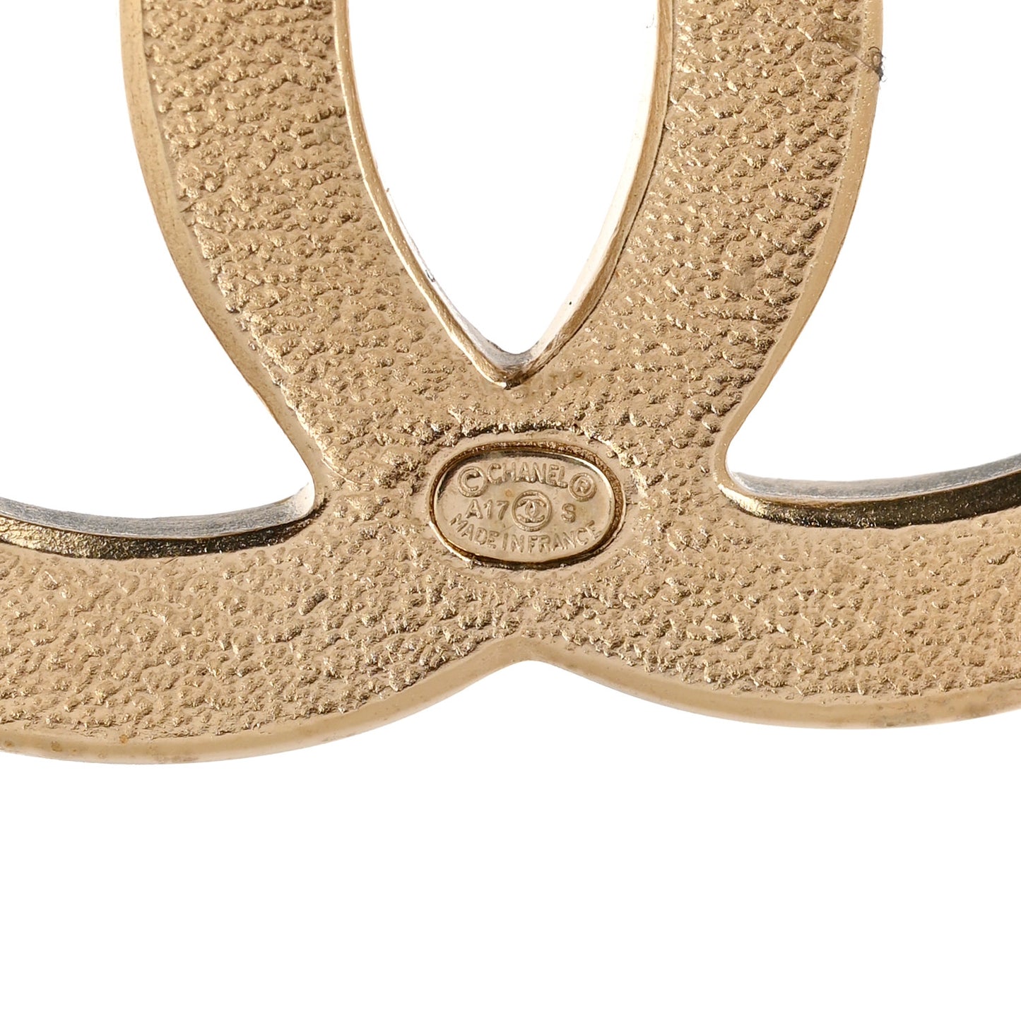 Crystal CC Single Clip On Earring Gold