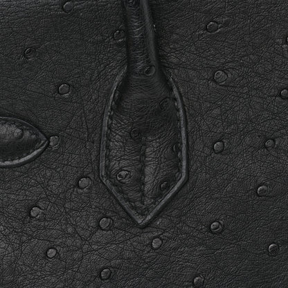 Hermes Ostrich Birkin 30 Black 9 of 41