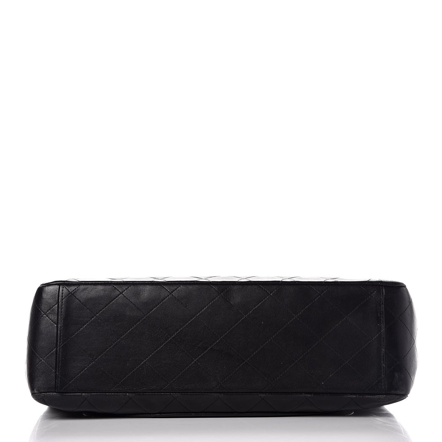Lambskin Quilted XL Jumbo Single Flap Black