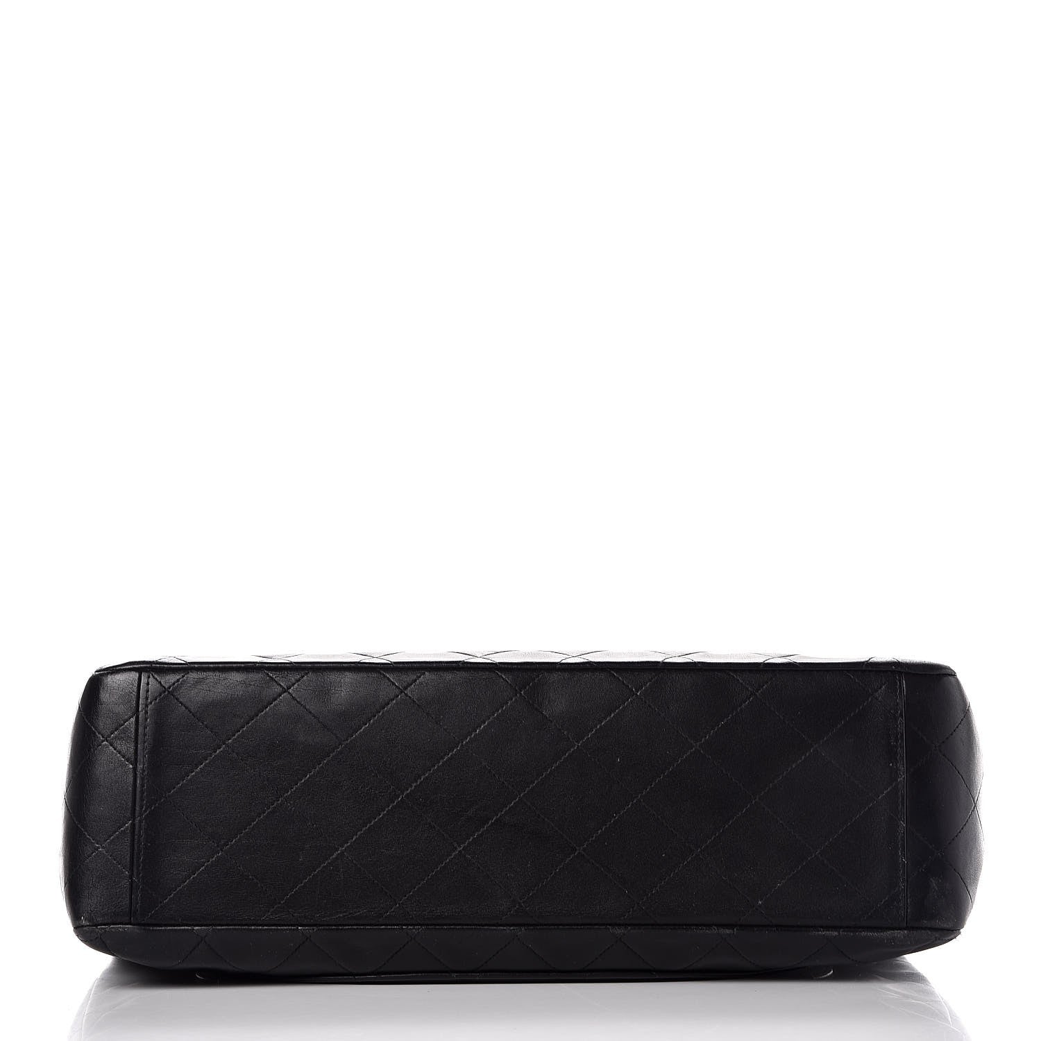 Chanel Lambskin Quilted XL Jumbo Single Flap Black 6 of 14
