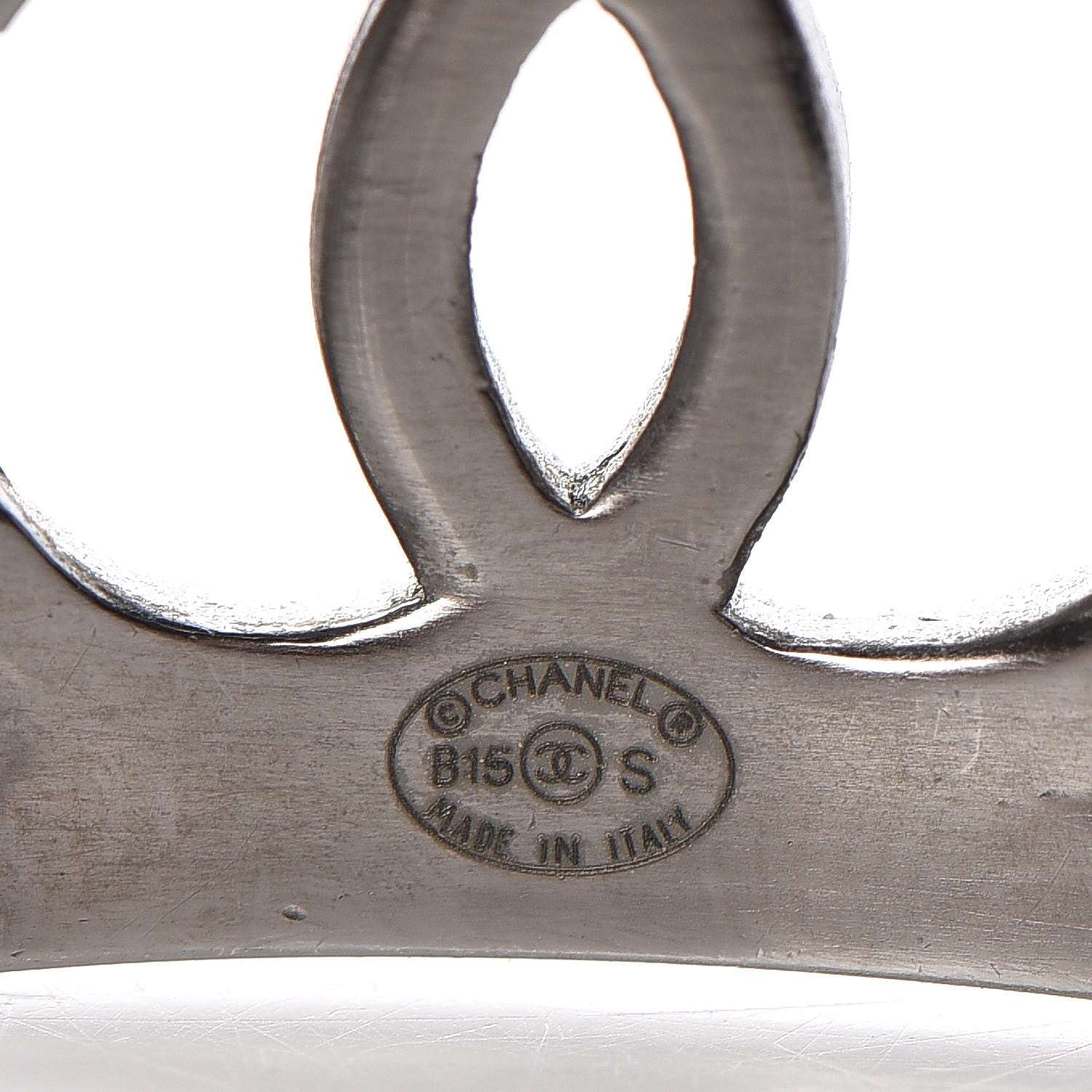 Chanel Metal Logo Cuff Gold 3 of 3