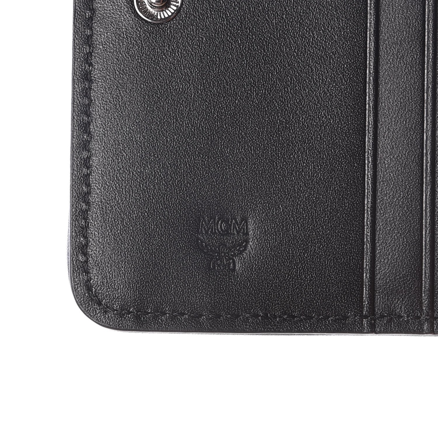 MCM Skyoptic Visetos Mini Zip Around Wallet Black 5 of 7