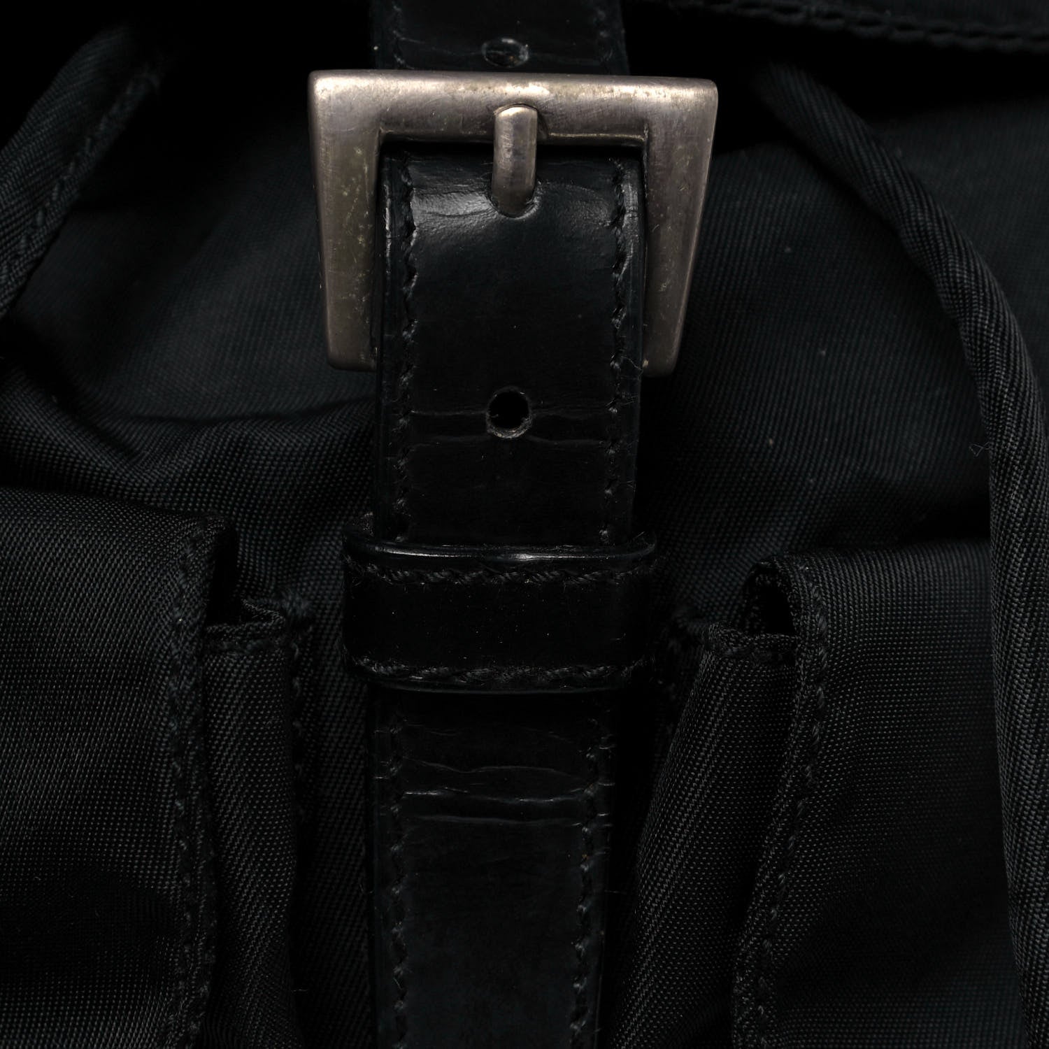 Prada Nylon Vela Double Buckle Backpack Black 10 of 10