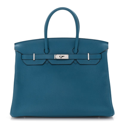 Hermes Togo Birkin 35 Bleu Izmir 1 of 9
