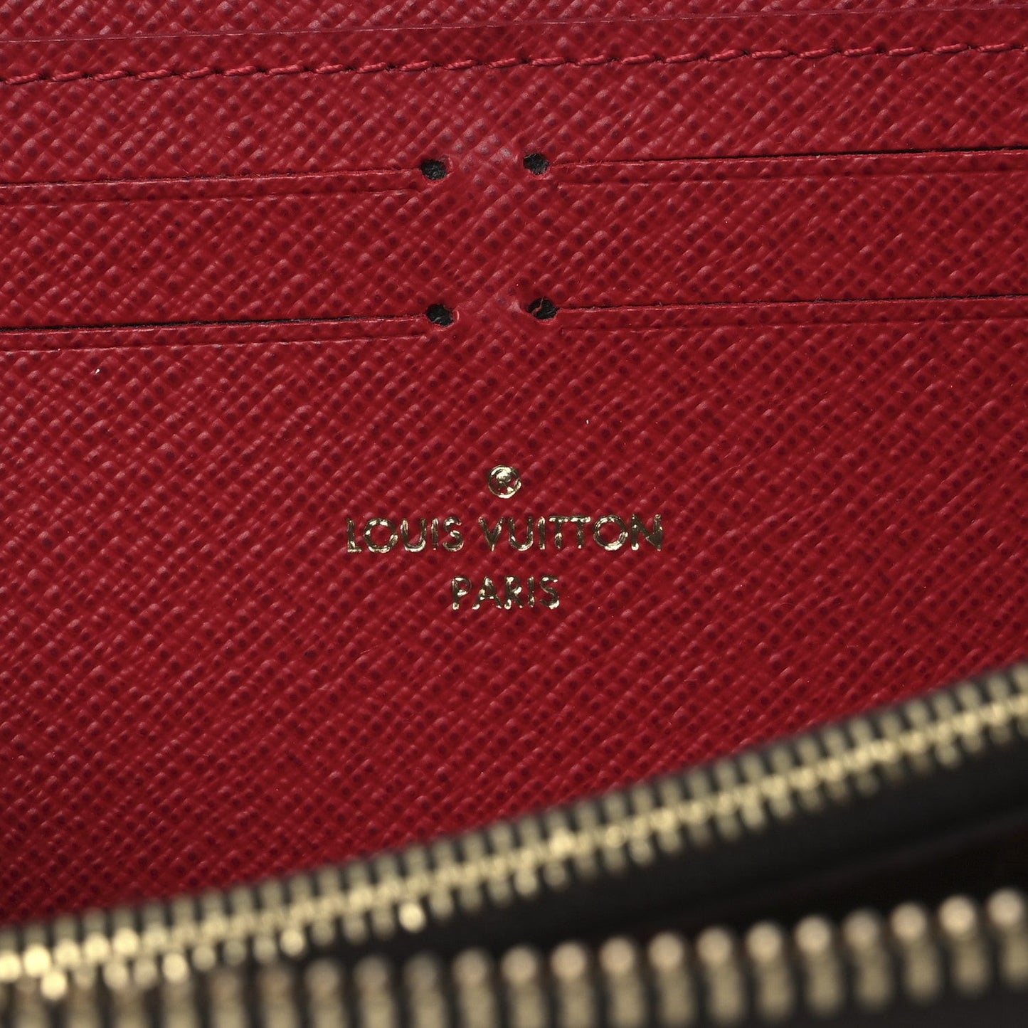 Damier Ebene Clemence Wallet Cherry