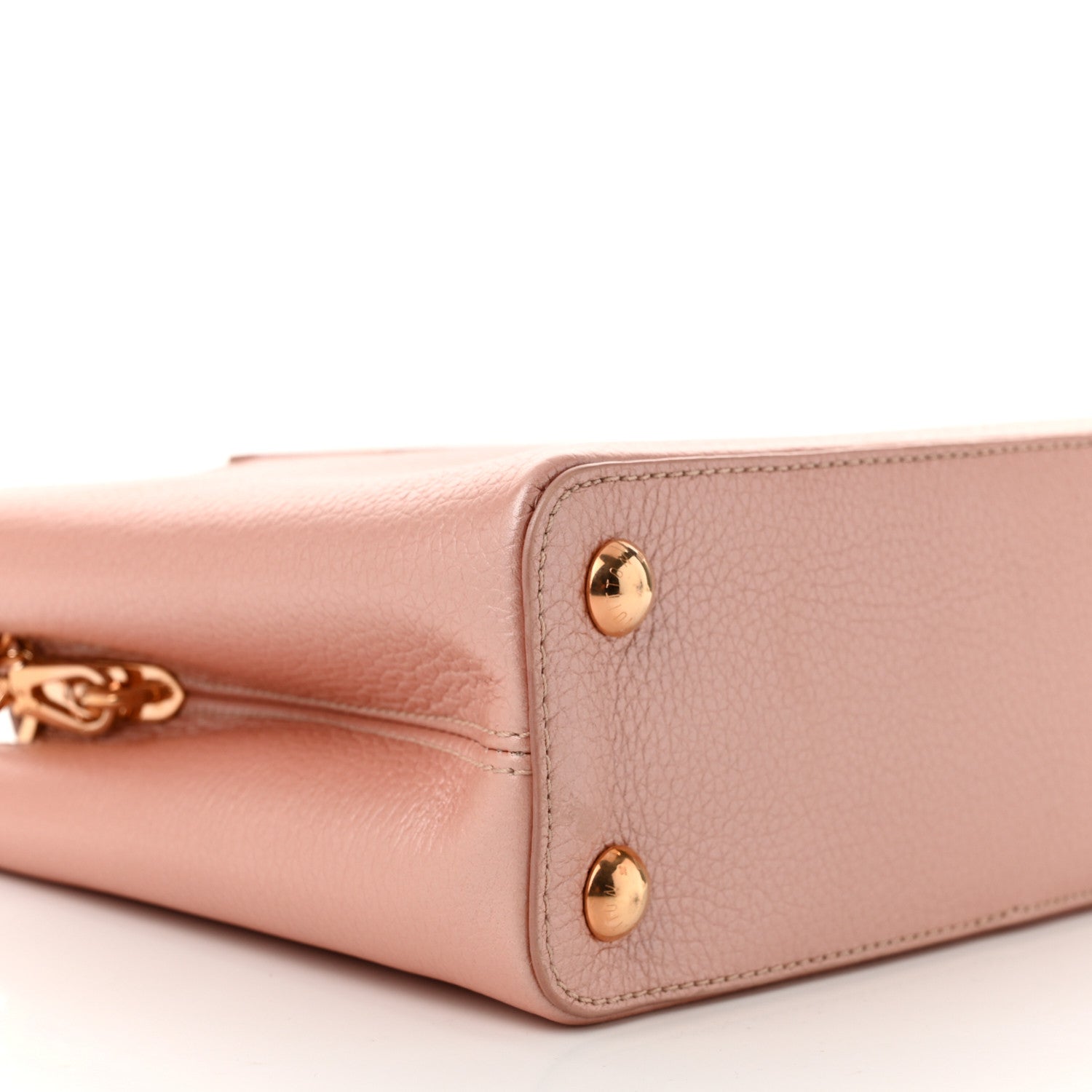 Louis Vuitton Metallic Taurillon Capucines BB Pearly Pink 8 of 9