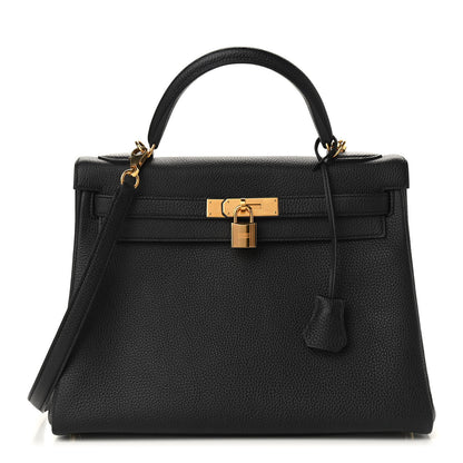 Hermes Togo Kelly Retourne 32 Black 1 of 12