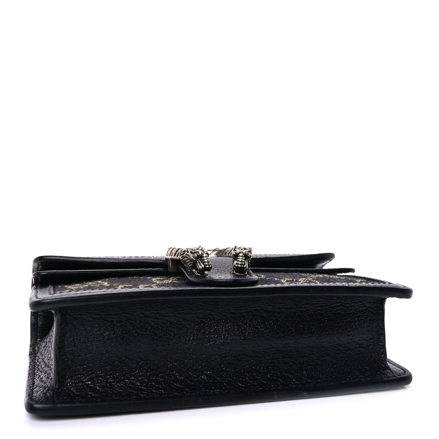 Jacquard Black Denim GG Monogram Super Mini Dionysus Shoulder Bag Black Ivory