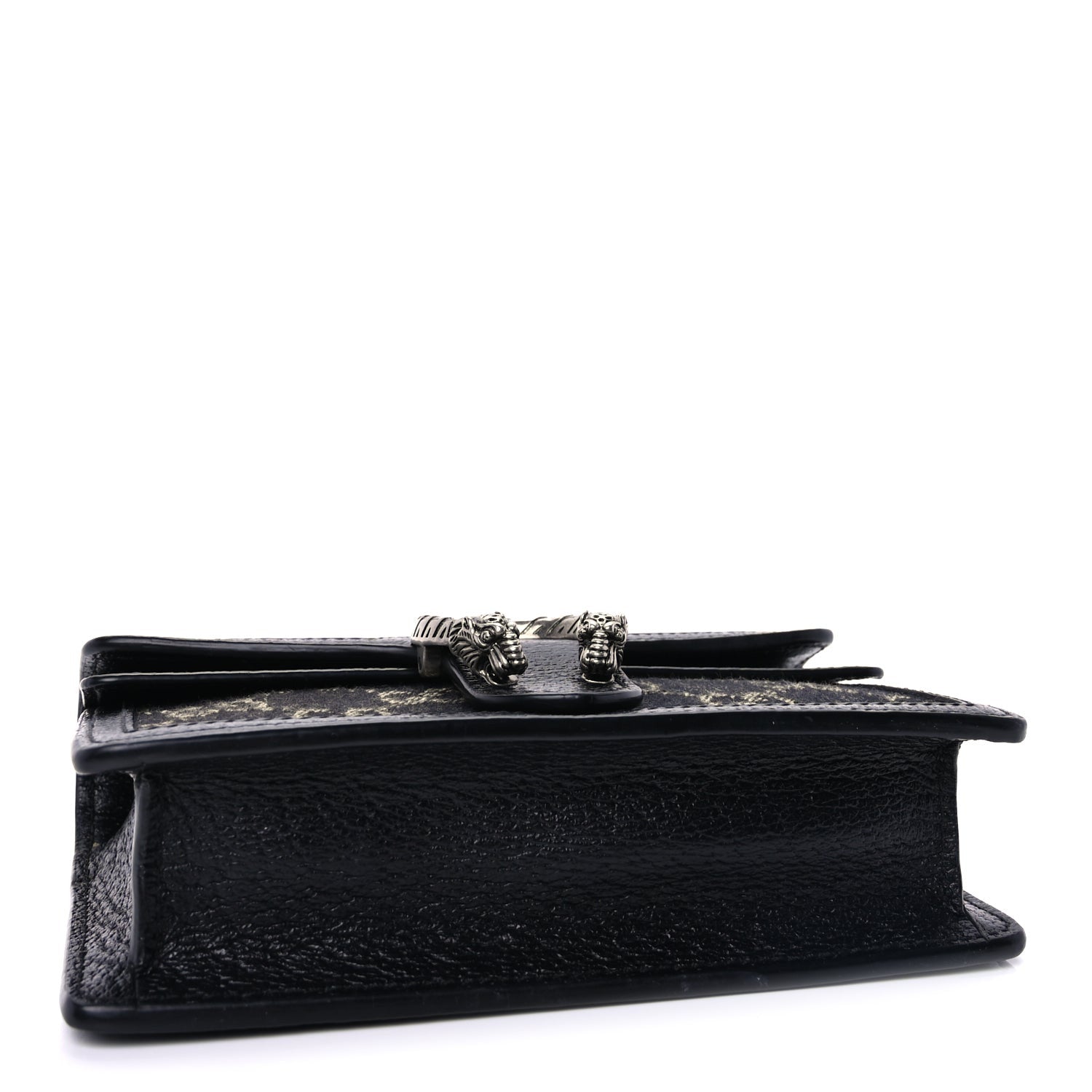 Gucci Jacquard Black Denim GG Monogram Super Mini Dionysus Shoulder Bag Black Ivory 3 of 8