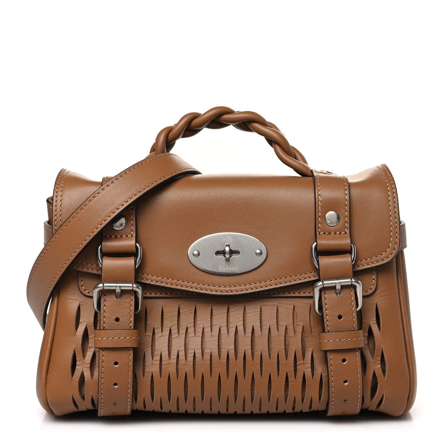 Mulberry Classic Smooth Mesh Calfskin Mini Alexa Teak 1 of 8