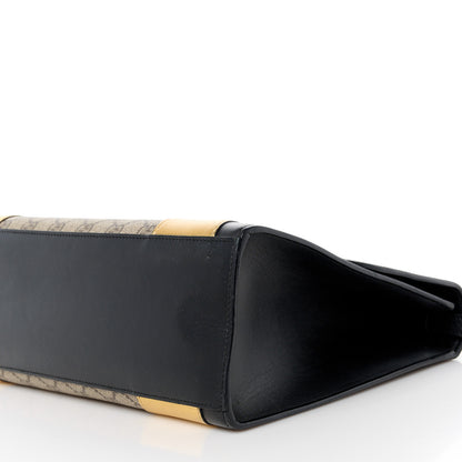 Gucci GG Supreme Monogram Small Osiride Top Handle Bag Black Gold 11 of 13