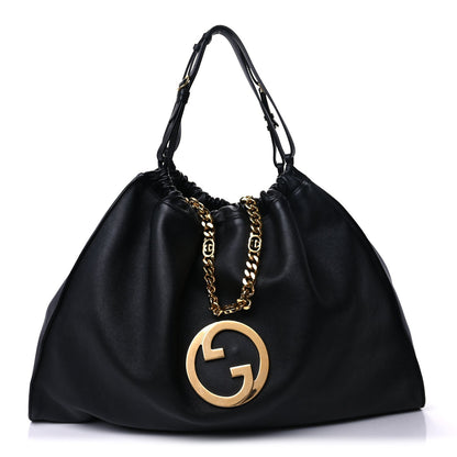 Gucci Calfskin Large Blondie Tote Black 1 of 8
