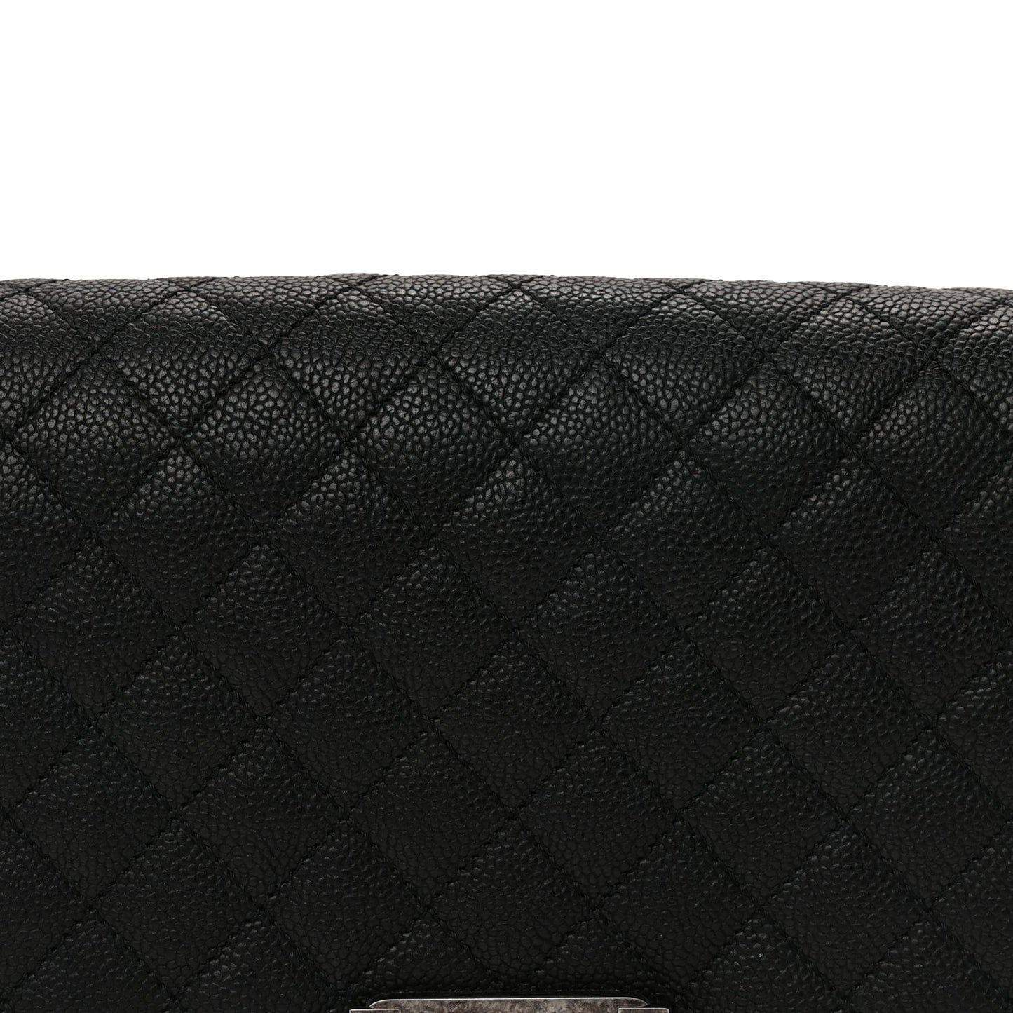 Caviar Quilted Medium Boy Flap  Black
