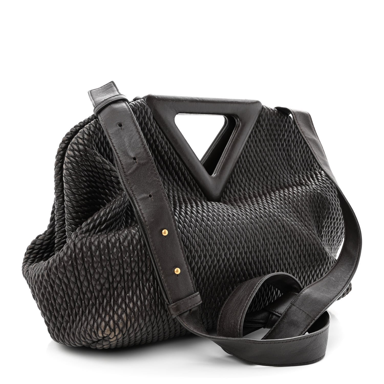 Bottega Veneta Lambskin Knit Medium The Point Triangle Bag Fondant 3 of 11