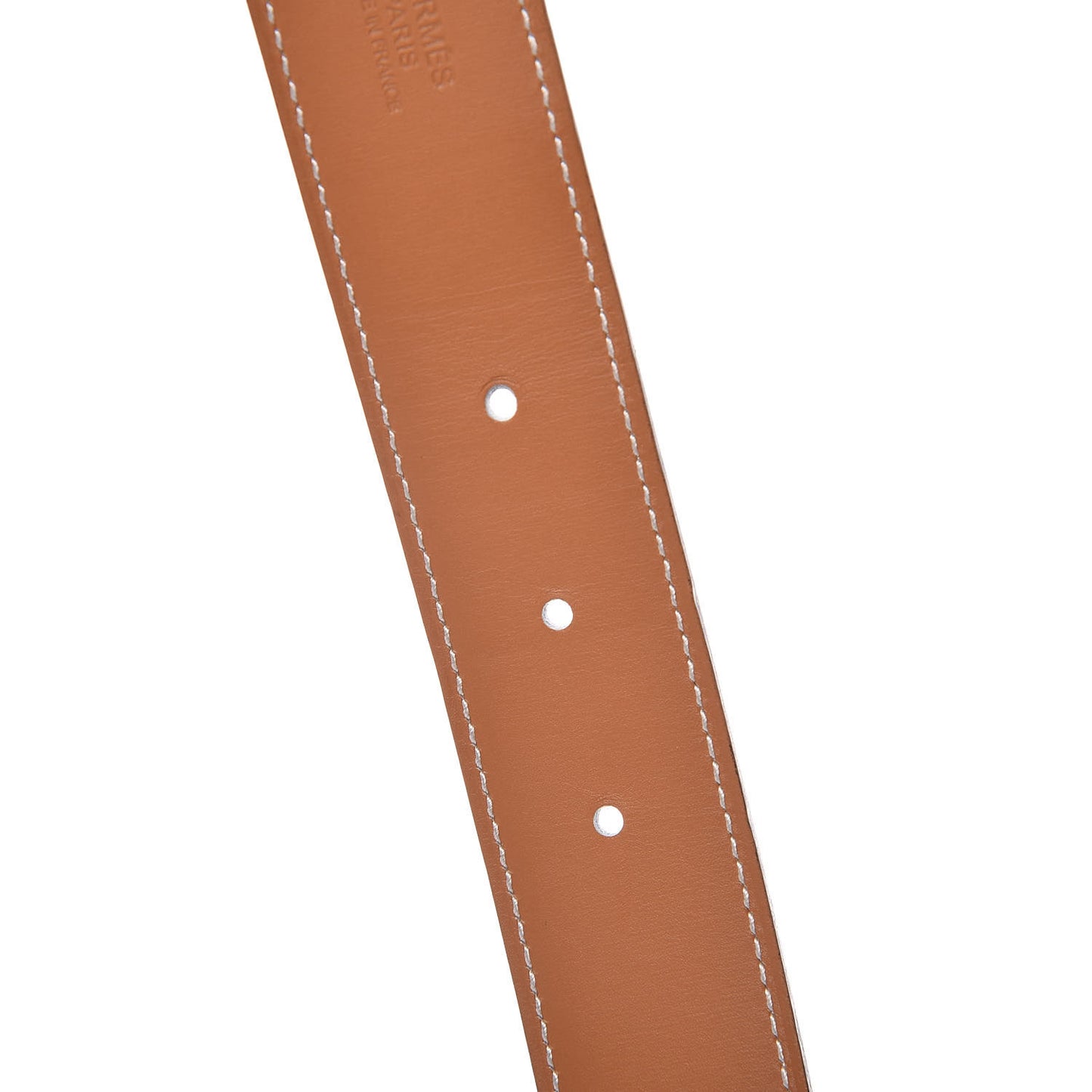 Epsom Box 32mm Idem Belt 90 White Gold