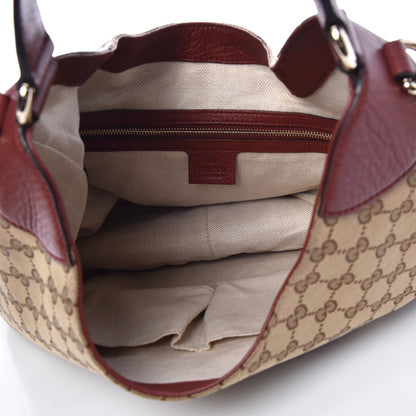 Gucci Monogram Web Medium Dressage Hobo Red 6 of 8