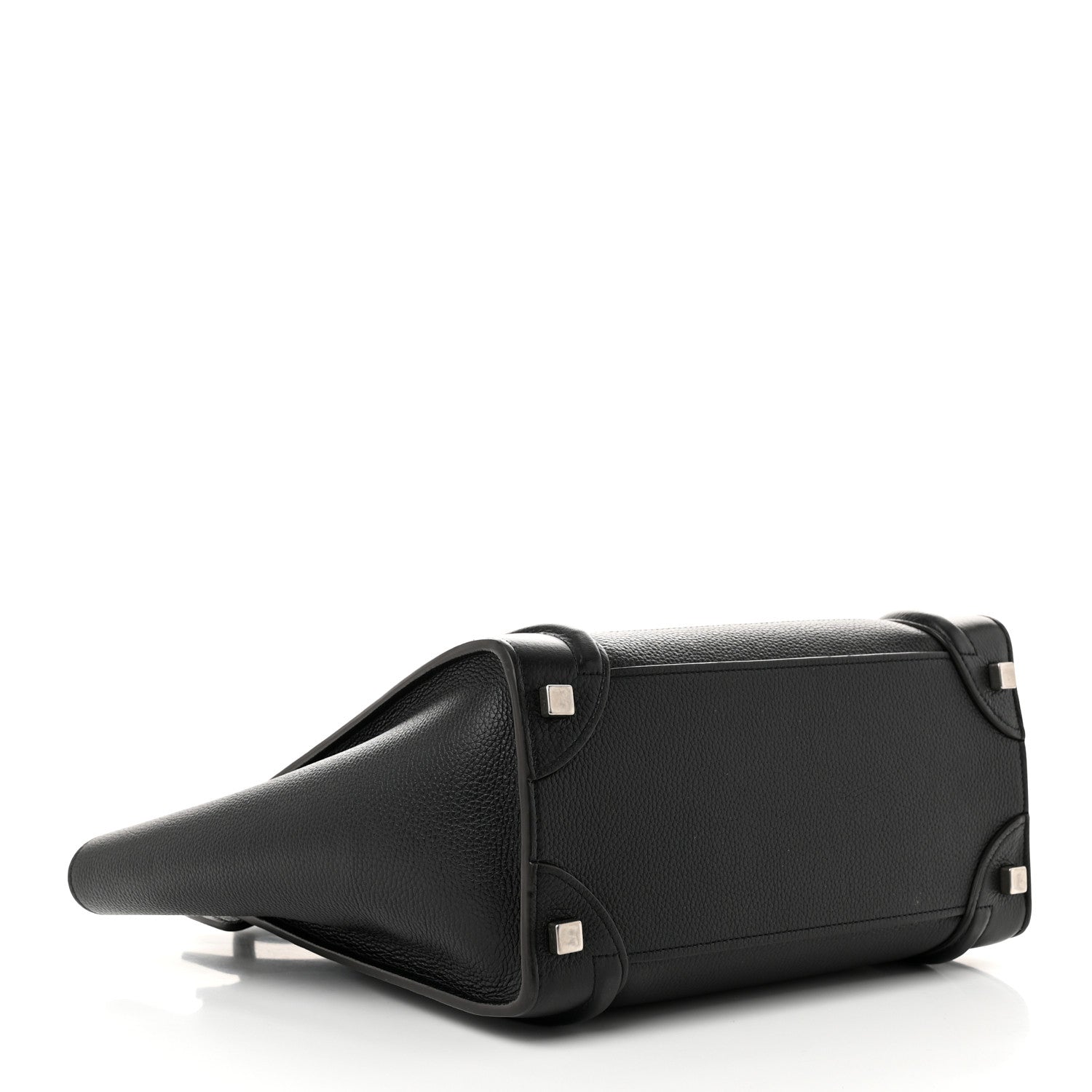 Celine Drummed Calfskin Micro Luggage Black 4 of 9