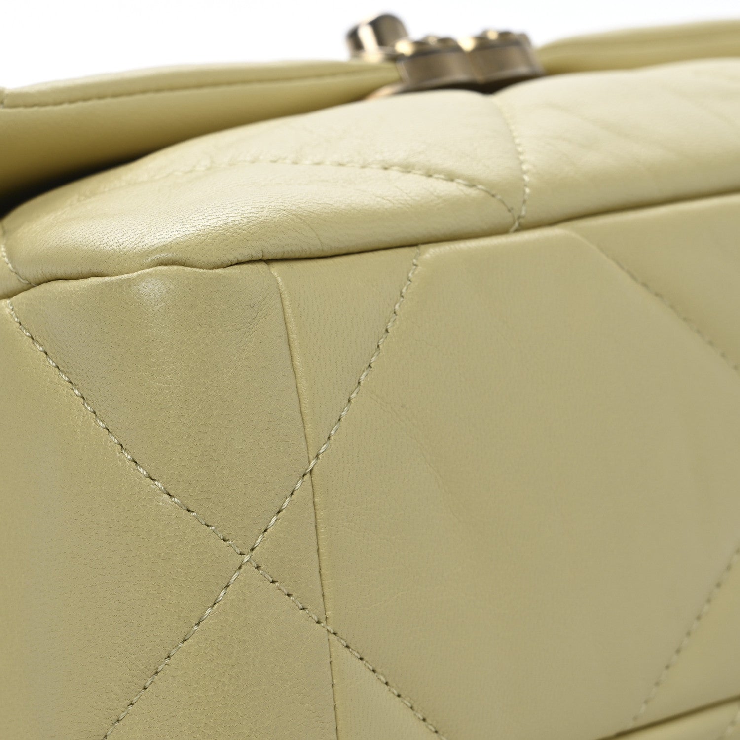 Chanel Lambskin Quilted Medium Chanel 19 Flap Yellow 9 of 13