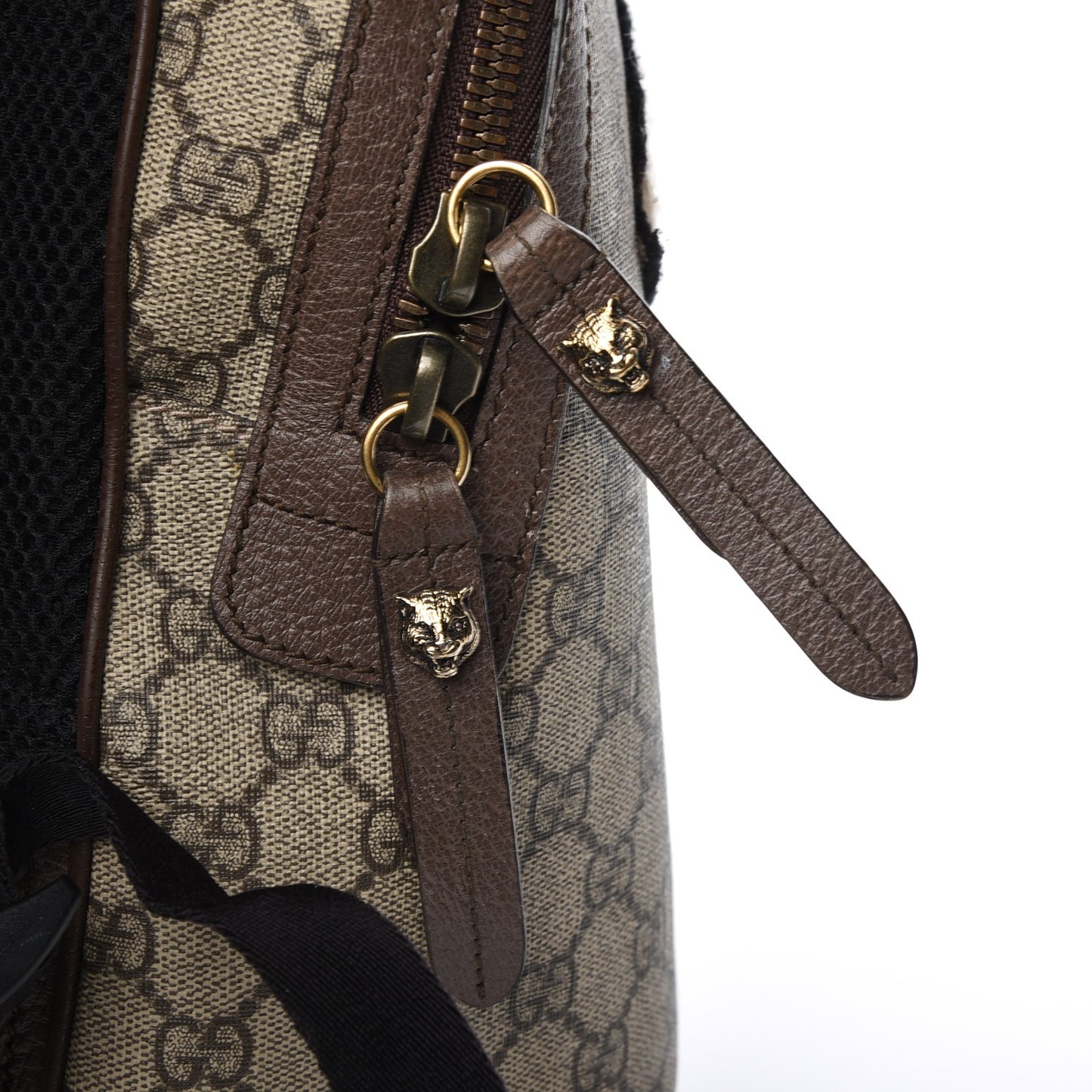 GG Supreme Monogram Web Animalier Bee Dome Backpack