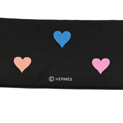 Hermes Silk Tea Time Twilly Black Rouge Multicolor 3 of 4