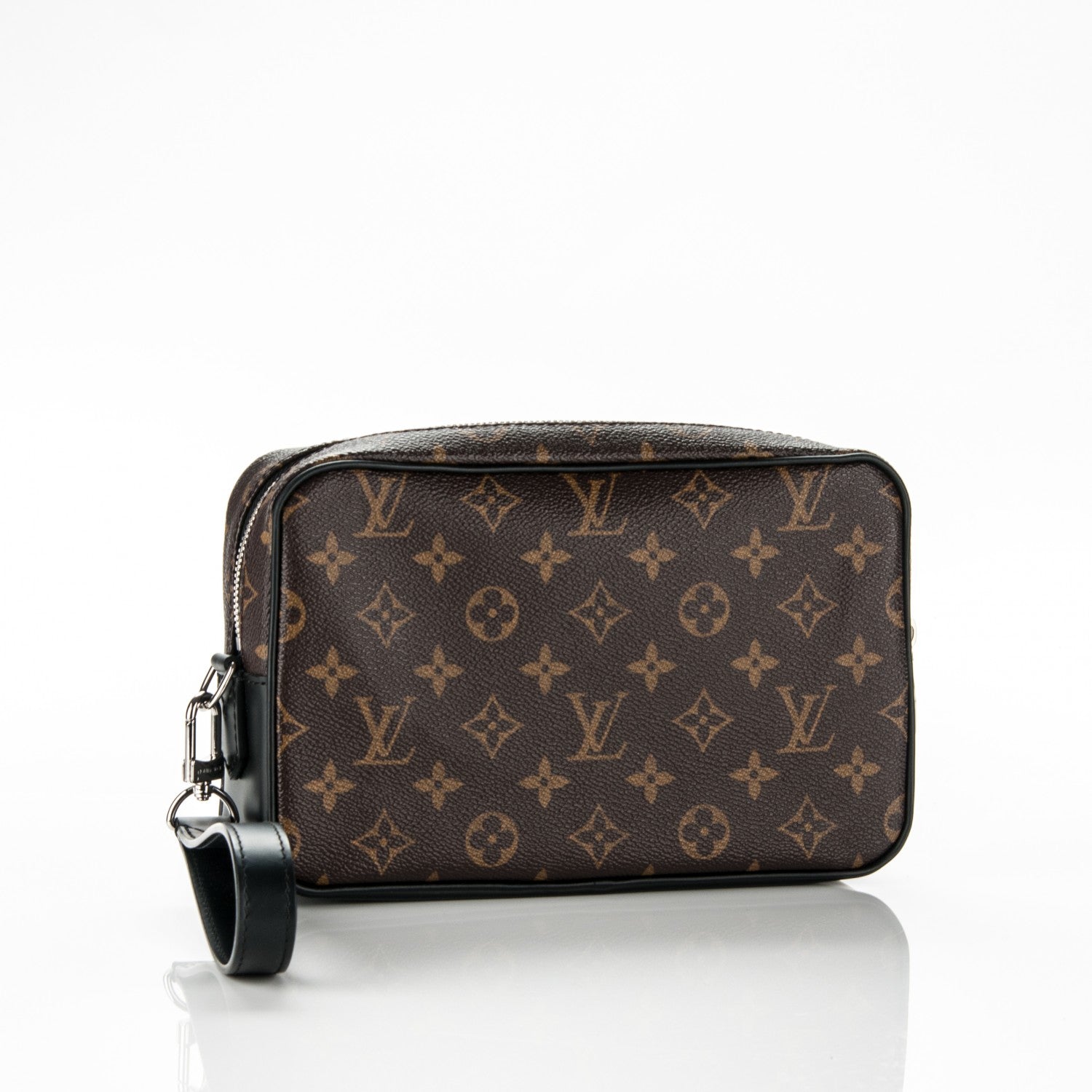 Louis Vuitton Monogram Macassar Kasai Clutch Black 3 of 7