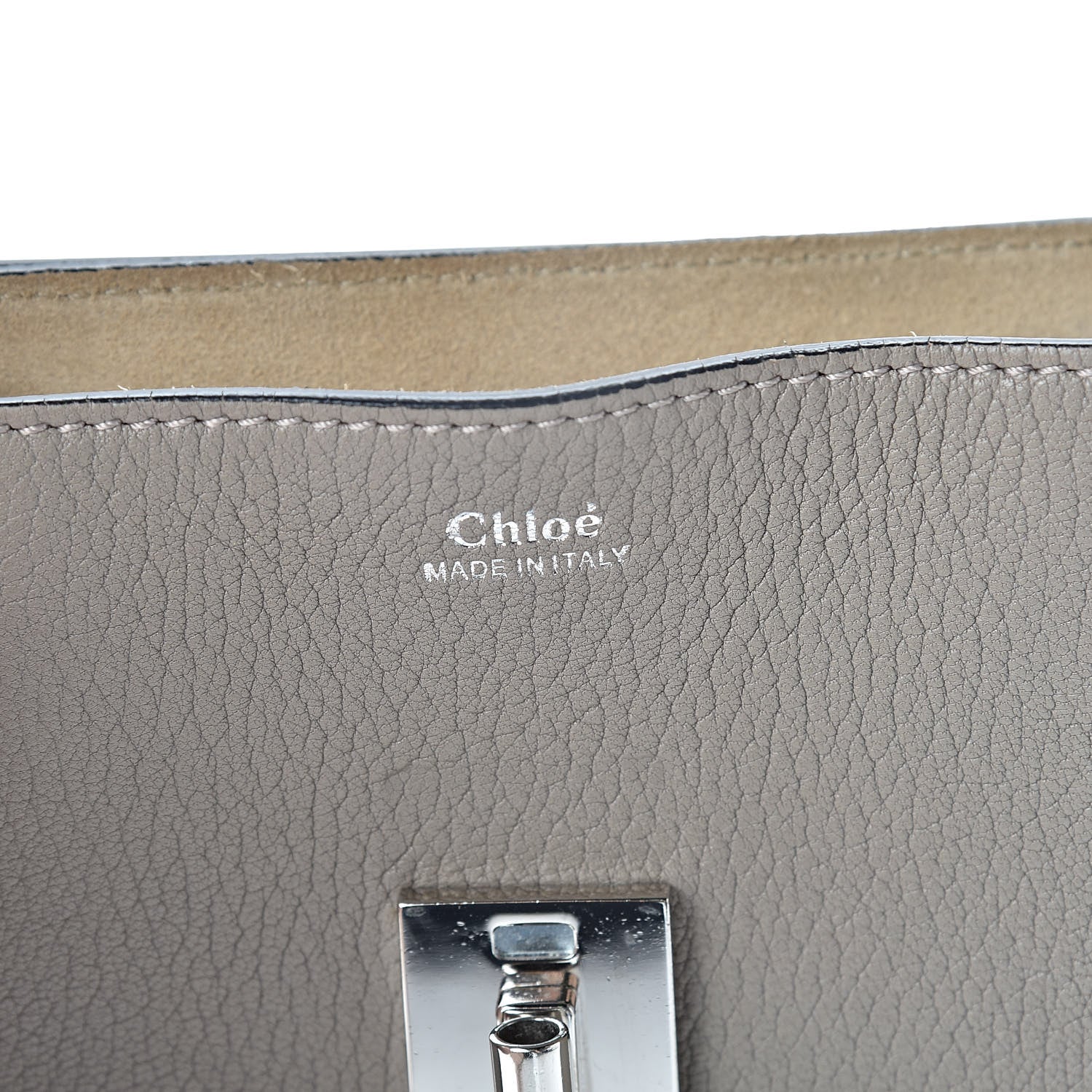 Chloe Grained Lambskin Mini Drew Shoulder Bag Cashmere Grey 6 of 19