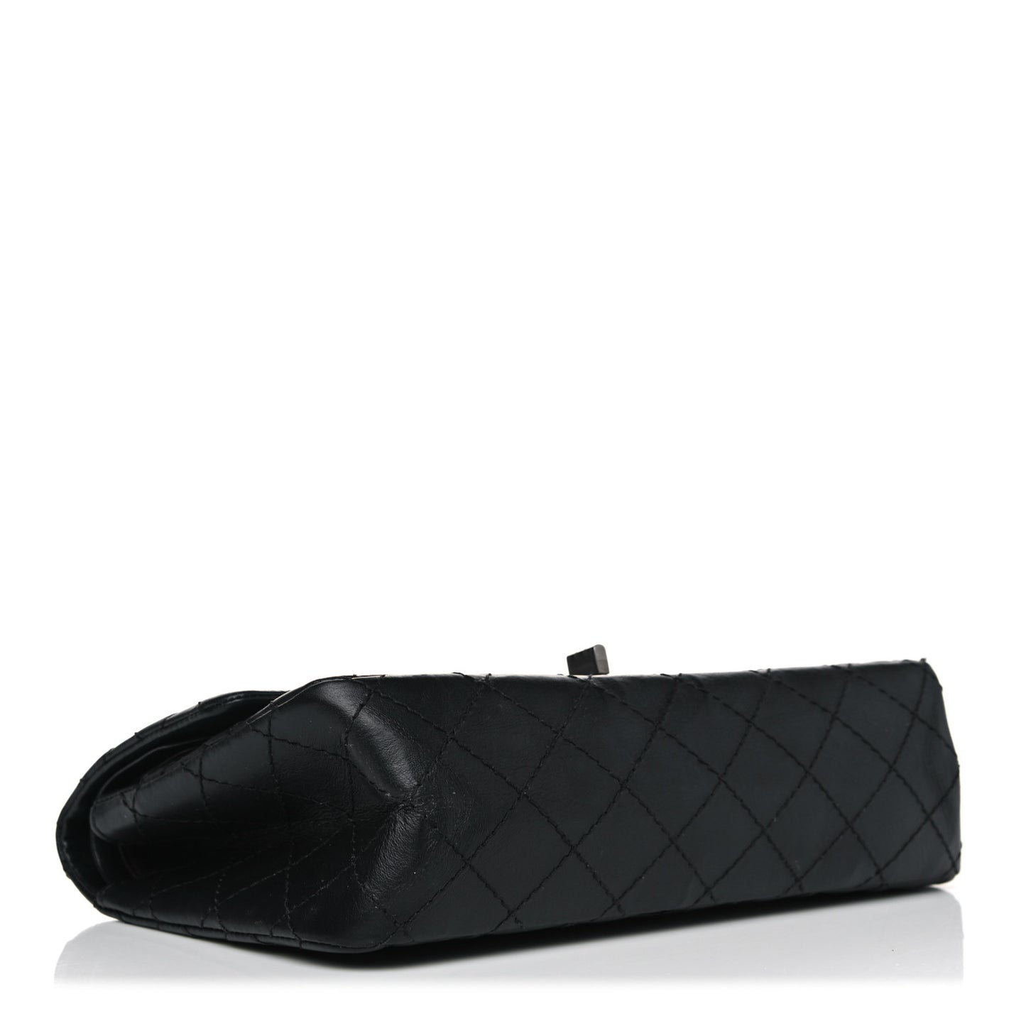 Aged Calfskin Space Charms 2.55 Reissue 225 Flap Black