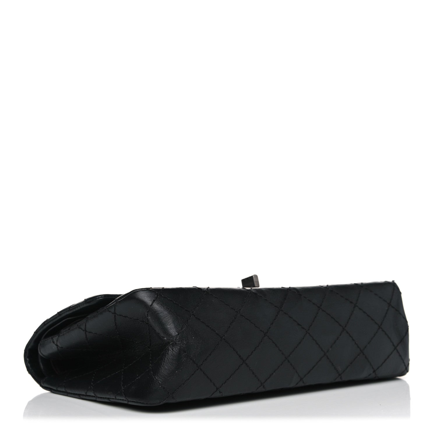 Chanel Aged Calfskin Space Charms 2.55 Reissue 225 Flap Black 3 of 17